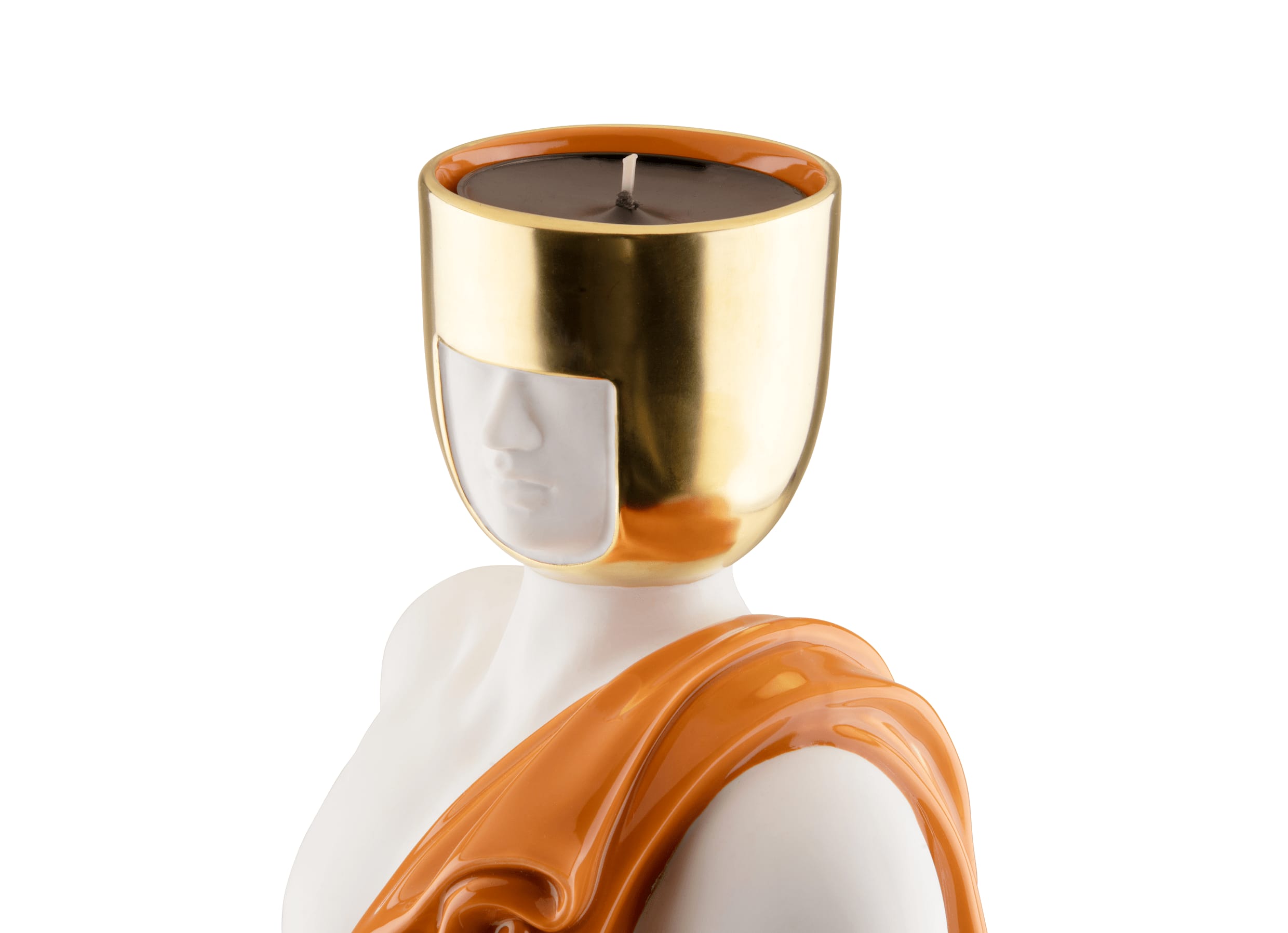 Candleholder Statue L'Amante Pumpkin | GINORI 1735